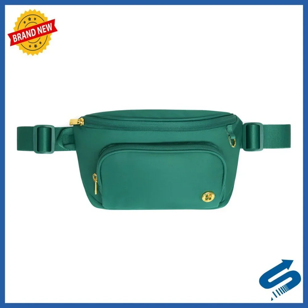 Diaper Waistpack Crossbody Bag with Changing Pad, Water-Resistant Nylon